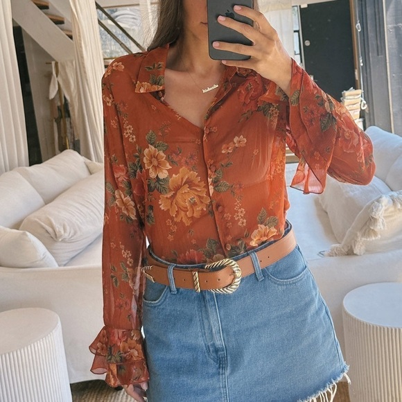 Show Me Your MuMu Tops - SHOW ME YOUR MUMU Carmela Top In Garden Harvest